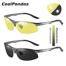 Load image into Gallery viewer, Aluminum Magnesium Pochromic Polarized Sunglasses Men Driving Glasses Day Night Vision Driver Goggles Oculos De Sol Masculino
