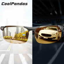 Load image into Gallery viewer, Aluminum Magnesium Pochromic Sunglasses Polarized Night Vision Glasses Men Oculos Driver Yellow Driving Glasses gafas de sol