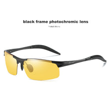 Load image into Gallery viewer, Aluminum Magnesium Pochromic Sunglasses Polarized Night Vision Glasses Men Oculos Driver Yellow Driving Glasses gafas de sol