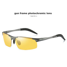 Load image into Gallery viewer, Aluminum Magnesium Pochromic Sunglasses Polarized Night Vision Glasses Men Oculos Driver Yellow Driving Glasses gafas de sol