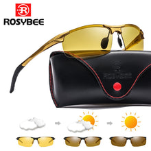 Load image into Gallery viewer, Aluminum Magnesium Pochromic Sunglasses mens Polarized Day Night Vision Men Oculos Driver Yellow male Driving Glasses gafas