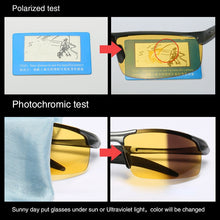 Load image into Gallery viewer, Aluminum Magnesium Pochromic Sunglasses mens Polarized Day Night Vision Men Oculos Driver Yellow male Driving Glasses gafas