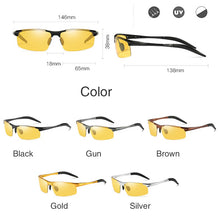 Load image into Gallery viewer, Aluminum Magnesium Pochromic Sunglasses mens Polarized Day Night Vision Men Oculos Driver Yellow male Driving Glasses gafas