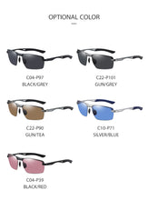 Load image into Gallery viewer, Aluminum Magnesium Wrap-around Sunglasses Women Men Sports Polarized Shades Fishing Driving Sun Glasses UV400 Brand Designer