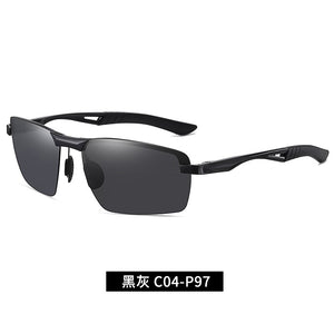 Aluminum Magnesium Wrap-around Sunglasses Women Men Sports Polarized Shades Fishing Driving Sun Glasses UV400 Brand Designer