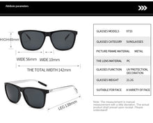 Load image into Gallery viewer, Aluminum-magnesium Material Polarized Sunglasses Men's Brand Design Classic Square Eyewear with UV400 Lens Driving Sun Glasses