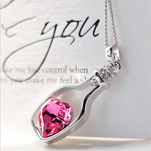 Load image into Gallery viewer, Amazing New Women Ladies New Love Drift Bottles Crystal Chain Pendants Necklace Girl Gift