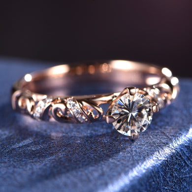 Andy jewelry Mullite ring 18K rose gold Custom platinum PT950 rings European and American fashion accessories