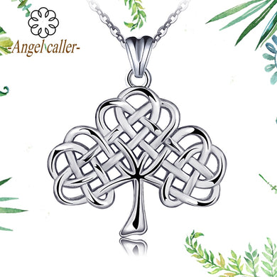 Collana con albero in argento sterling 925 Ciondolo albero della vita Ciondoli con nodo alla moda Celtics con catena per donna CYD114 