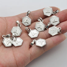 Load image into Gallery viewer, Anniyo A-Z Letters Silver Color Charm Pendant Necklaces Women Girls English Initial Alphabet Chain Jewelry Best Gifts #118621