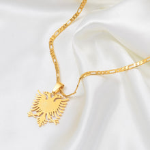 Load image into Gallery viewer, Anniyo Albania Eagle Pendant Necklaces Gold Color &amp; Stainless Steel Jewelry Ethnic Gifts for Women Men #068921
