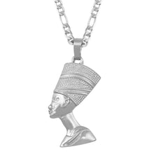 Load image into Gallery viewer, Egyptian Queen Nefertiti Pendant Necklaces Women Men Jewelry Silver Color/Gold Color Wholesale Jewellery African