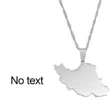Load image into Gallery viewer, Anniyo Iran Map Pendant Necklace Women Girls Jewelry,Silver Color/Gold Color Iranian Necklaces #047221