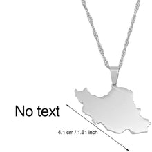 Load image into Gallery viewer, Anniyo Iran Map Pendant Necklace Women Girls Jewelry,Silver Color/Gold Color Iranian Necklaces #047221