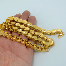 Carica l&#39;immagine nel visualizzatore di Gallery, Anniyo Length 53CM/83CM/200CM Width 9MM, Ethiopian Thick Necklaces Women Gold Color Africa Eritrea Men Chain Dubai Arab #046506