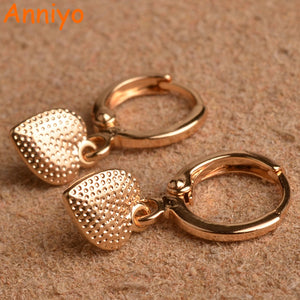 SMALL Heart Light Gold Color Earrings for Women/Girls Russia/Ukraine/African/New Zealand Trendy Jewelry Gifts #054304