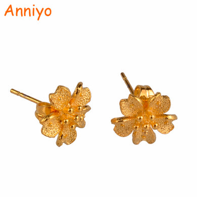 SMALL SIZE Flower Earrings Stud for Girls/Baby,African Earring Gifts Arab/Middle East Kedis Jewellery Wholesale #006407
