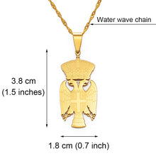 Carica l'immagine nel visualizzatore di Gallery, Anniyoc Republic of Serbia Eagle Pendant Necklaces for Women Men Silver Color/Gold Color Srbija Jewelry Serbian Gifts #146021