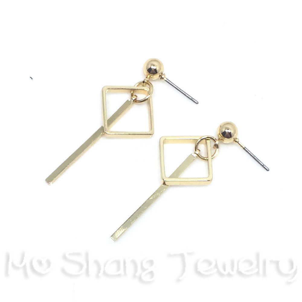 Anti Allergy Steel Needle Dangle Earring Gold Color Statement Earrings Geometric Earrings Holid Earring Jewelry for Girls