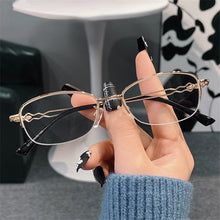 Load image into Gallery viewer, Anti Blauw Licht Leesbril Vrouwen Elegante Presbyopie Brillen Prescription Half Frame Metalen Computer Brillen + 4.0