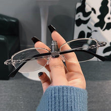 Load image into Gallery viewer, Anti Blauw Licht Leesbril Vrouwen Elegante Presbyopie Brillen Prescription Half Frame Metalen Computer Brillen + 4.0