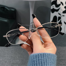 Load image into Gallery viewer, Anti Blauw Licht Leesbril Vrouwen Elegante Presbyopie Brillen Prescription Half Frame Metalen Computer Brillen + 4.0