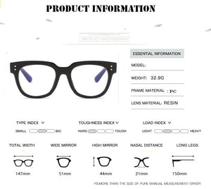 Anti Blue Big Frame  Glasses Women Computer blue light blocking glasses  Black Radiation Goggles Spectacles Eyeglasses Men