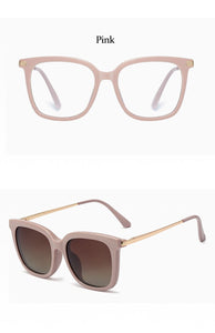 Anti Blue Glasses Frame 2023 Square Sunglasses Women Magnet TR90  Glasses Frames Woman Sun Glasses 2023