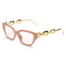 Carica l&#39;immagine nel visualizzatore di Gallery, Occhiali da vista Cat Eye anti luce blu con blocco della luce blu Occhiali da vista da donna con catena retrò di design da donna