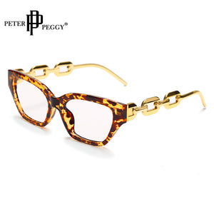Occhiali da vista Cat Eye anti luce blu con blocco della luce blu Occhiali da vista da donna con catena retrò di design da donna