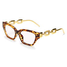 Carica l&#39;immagine nel visualizzatore di Gallery, Occhiali da vista Cat Eye anti luce blu con blocco della luce blu Occhiali da vista da donna con catena retrò di design da donna