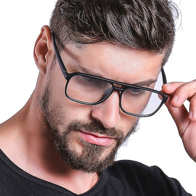 Anti Blue Light Blocking Filter Reduces Digital Eye Strain Men Optical eye glasses Frame Clear Lens Eyewear