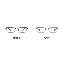 Carica l'immagine nel visualizzatore di Gallery, Anti Blue Light Blocking Semi Rimless Men Reading Glasses Square Presbyopic Glasses Diopters +1.0 +1.5 +2.0 +2.5 +3.0 +3.5 +4.0