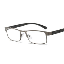 Carica l'immagine nel visualizzatore di Gallery, Anti Blue Light Blocking Semi Rimless Men Reading Glasses Square Presbyopic Glasses Diopters +1.0 +1.5 +2.0 +2.5 +3.0 +3.5 +4.0