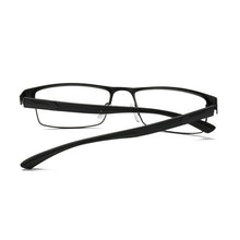 Carica l'immagine nel visualizzatore di Gallery, Anti Blue Light Blocking Semi Rimless Men Reading Glasses Square Presbyopic Glasses Diopters +1.0 +1.5 +2.0 +2.5 +3.0 +3.5 +4.0