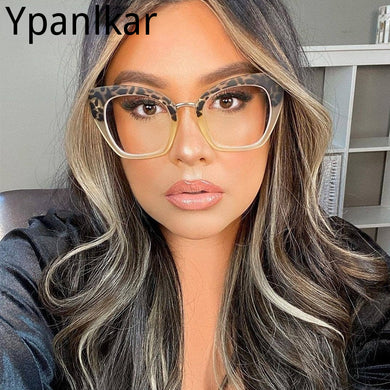 Anti-Blue Light Classic Cat Eye Glasses Frame Women Brand Designer Acetate Material Red Optical Eyeglasses