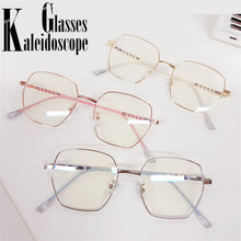 Load image into Gallery viewer, Anti Blue Light Eyeglasses Frames Women Irregular Metal Glasses Frame Transparent Myopia Spectacle for Men Fake Eyewear
