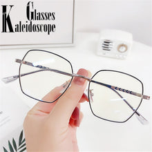 Load image into Gallery viewer, Anti Blue Light Eyeglasses Frames Women Irregular Metal Glasses Frame Transparent Myopia Spectacle for Men Fake Eyewear