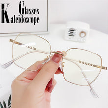 Load image into Gallery viewer, Anti Blue Light Eyeglasses Frames Women Irregular Metal Glasses Frame Transparent Myopia Spectacle for Men Fake Eyewear