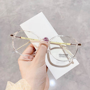 Anti Blue Light Glasses Blocking Filter Round Computer Glasses Men Women Super Light Frame Eyeglasses Pink Clear Spectacles