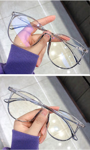 Anti Blue Light Glasses Blocking Filter Round Computer Glasses Men Women Super Light Frame Eyeglasses Pink Clear Spectacles