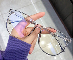 Anti Blue Light Glasses Blocking Filter Round Computer Glasses Men Women Super Light Frame Eyeglasses Pink Clear Spectacles