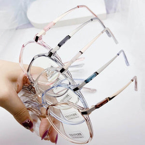 Anti Blue Light Glasses Blocking Filter Round Computer Glasses Men Women Super Light Frame Eyeglasses Pink Clear Spectacles