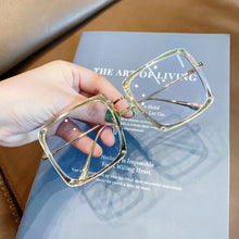 Load image into Gallery viewer, Anti Blue Light Glasses Frame Oversized Mental Eyewear Women Men Eyeglass Frame Spectacles Transparent Frames