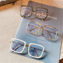 Load image into Gallery viewer, Anti Blue Light Glasses Frame Oversized Mental Eyewear Women Men Eyeglass Frame Spectacles Transparent Frames