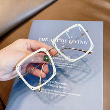 Load image into Gallery viewer, Anti Blue Light Glasses Frame Oversized Mental Eyewear Women Men Eyeglass Frame Spectacles Transparent Frames
