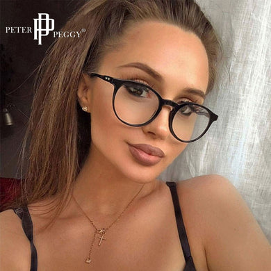 Anti Blue Light Glasses Frames Vintage Round Glasses Women Men Transparent Lens Optical Eyeglasses Blocking Blue-ray Eyewear