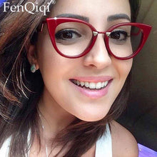 Load image into Gallery viewer, Anti-Blue Light Glasses Lightning Leg Thick Round Frame Various Color Matching Uv400 2023  Glasses Women