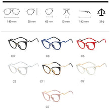 Load image into Gallery viewer, Anti-Blue Light Glasses Lightning Leg Thick Round Frame Various Color Matching Uv400 2023  Glasses Women