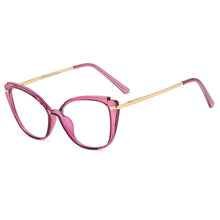 Load image into Gallery viewer, Anti Blue Light Glasses Vintage Women Cat Eye Computer Eyeglasses Frame Blocking Glasses Transparent Optical Eyewear